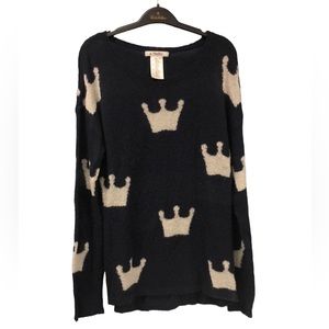 Disney Parks Princess Couture crown lightweight blue women’s sweater size s‎